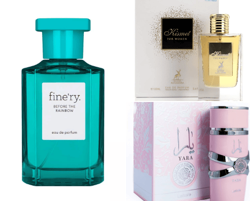 Affordable perfumes cover photo collage