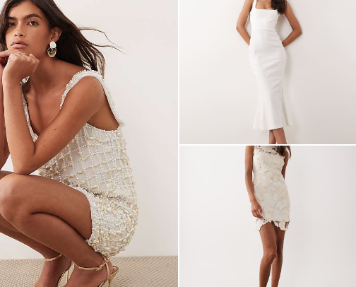 White Dresses for Every Bridal Occasion (Shower, Engagement, Bachelorette & More) cover photo collage