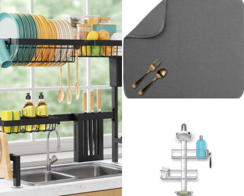I Finally Found Kitchen Drying Solutions for Zero Counter Space cover photo collage