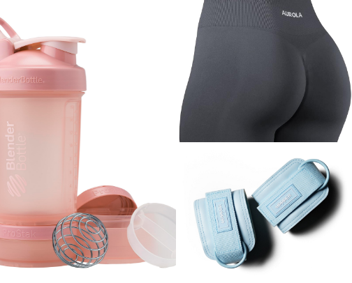 gym essentials 🧘🏽‍♀️ cover photo collage