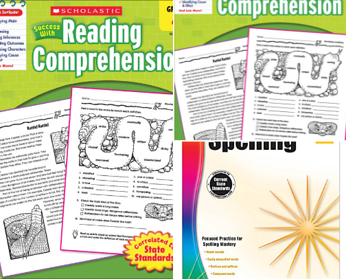PDF Free - Scholastic Success with Reading Tests Grade 4 Workbook enrichment picks cover photo collage