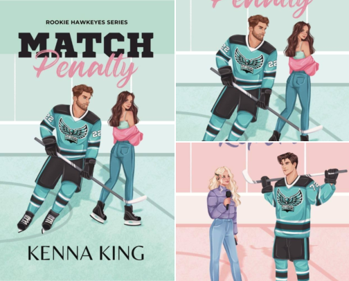 Read Free - For Match Penalty: Coach's Daughter Hockey Romance (Rookie Hawkeyes Series Book 1) cover photo collage
