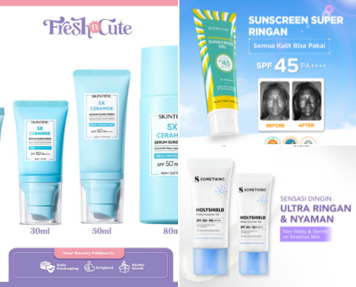 Sunscreens That Feel Weightless cover photo collage