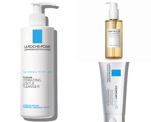 ✨️DRY and SENSITIVE skincare cover photo collage