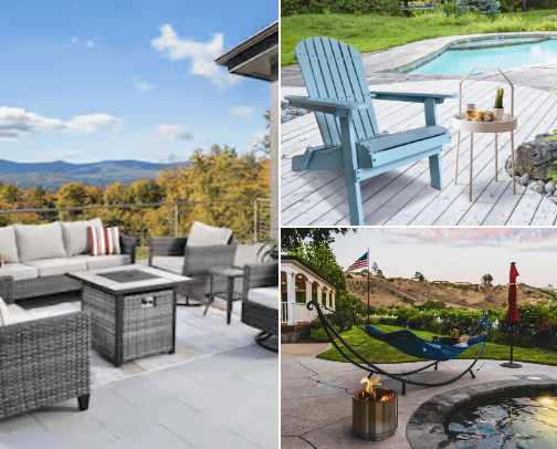 Create Comfortable Seating Areas in Your Patio and Backyard cover photo collage