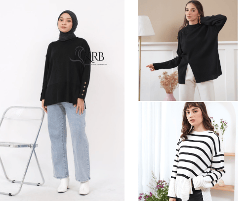 Rekomendasi Sweater Wanita Keren🧥 cover photo collage