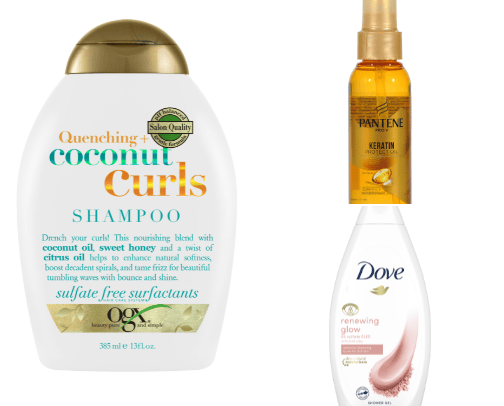 Hair products cover photo collage