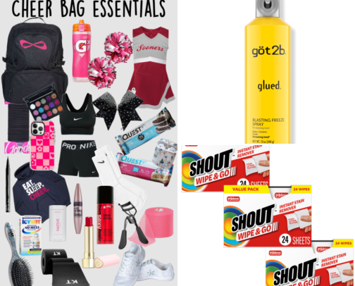 Cheer and Competitive Cheer must haves cover photo collage