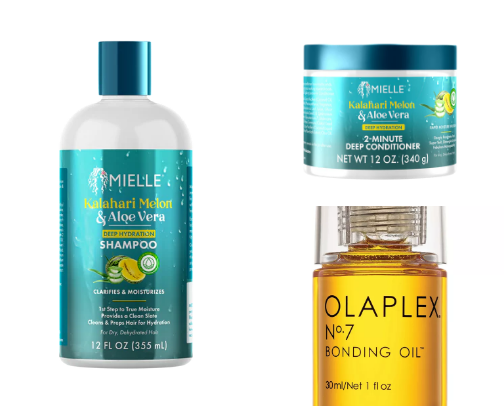 Hair products cover photo collage