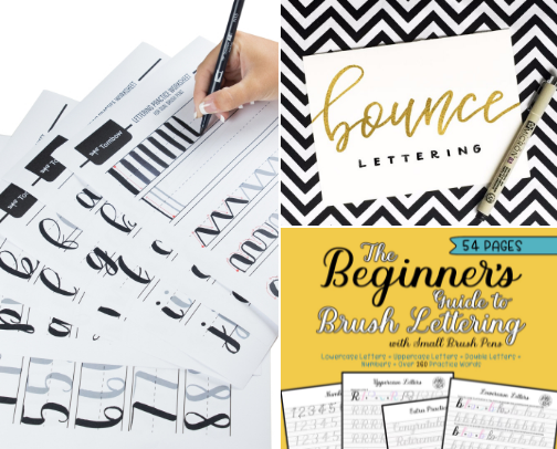 Brush Lettering and Calligraphy cover photo collage