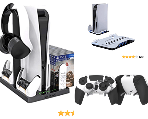 Ps5 and accessories for ps from amazon and conrad cover photo collage