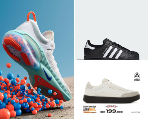Shoes cover photo collage