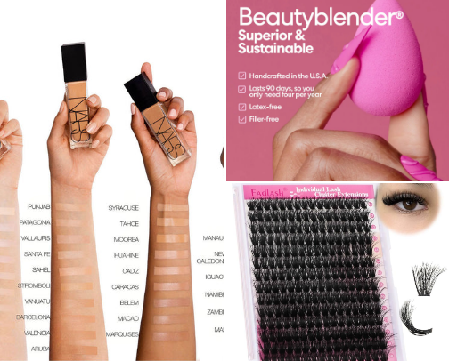 PRODUCTS FOR FLAWLESS MAKEUP APPLICATION cover photo collage