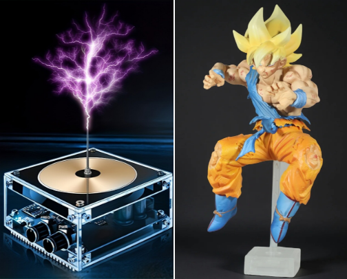 Viral Goku Bluetooth Tesla Coil Setup ⚡🎶 cover photo collage