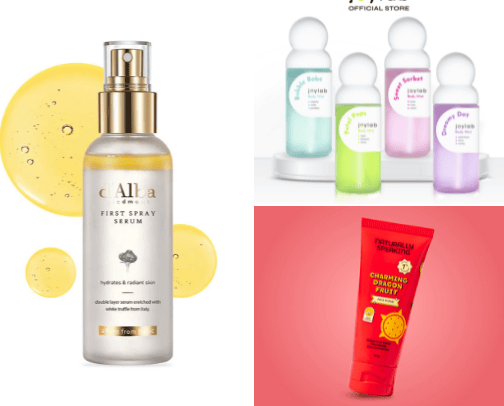 Face and bodycare cover photo collage