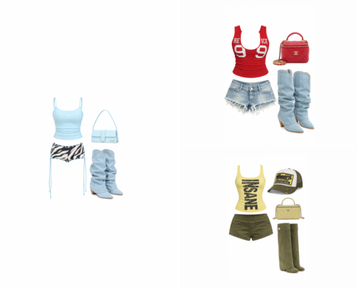 rave outfits🪩 cover photo collage