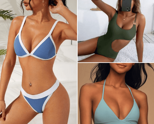 Women swimwear cover photo collage
