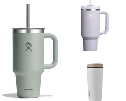 My Favorite Travel Tumblers cover photo collage