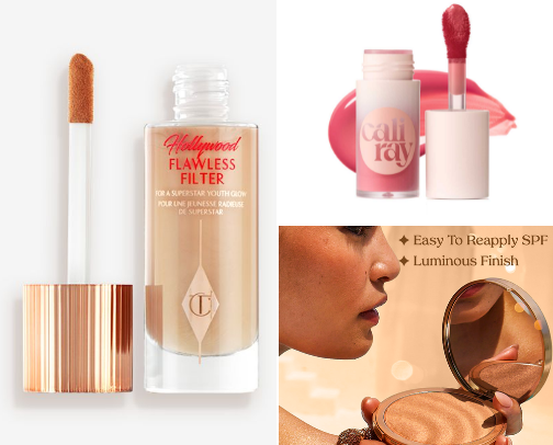 Glowy skin cover photo collage