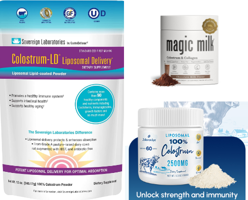 Best Colostrum Supplements for Gut Health, Immunity & Glowing Skin #earnscommission cover photo collage