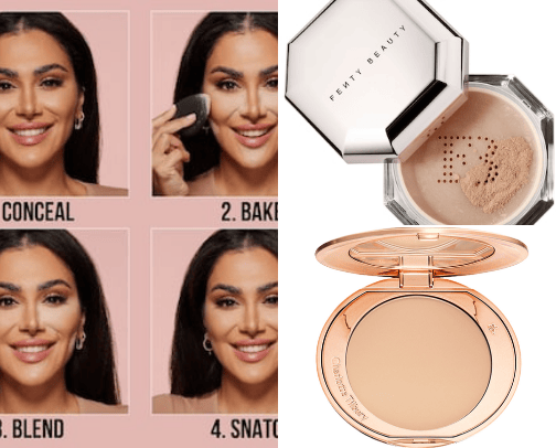 Setting powder cover photo collage