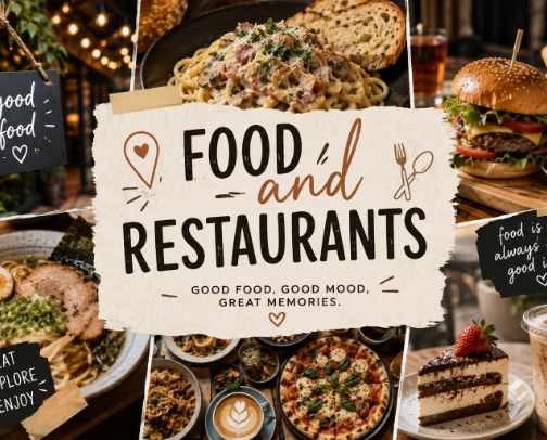 Good Eats & Must-Try Restaurants 🥙🥪🍗🍱 cover photo collage