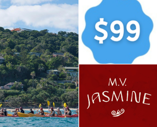 I Finally Tried Coastal Kayaking in Byron Bay and Paddled With Dolphins cover photo collage