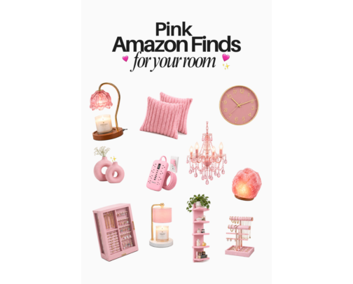 Pink Amazon Finds for your Room cover photo collage