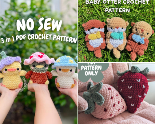 Crochet Patterns 🧶 cover photo collage