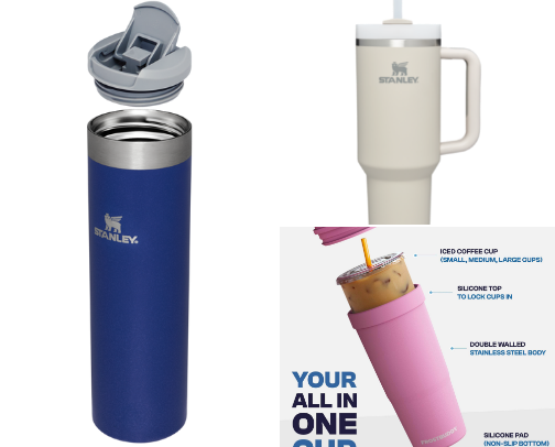 on the go drinkware cover photo collage