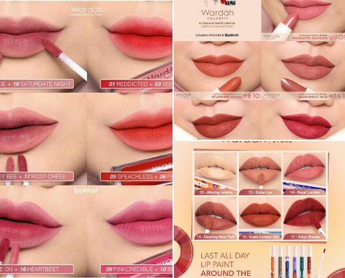 WARDAH LIP PRODUCT ✅ cover photo collage