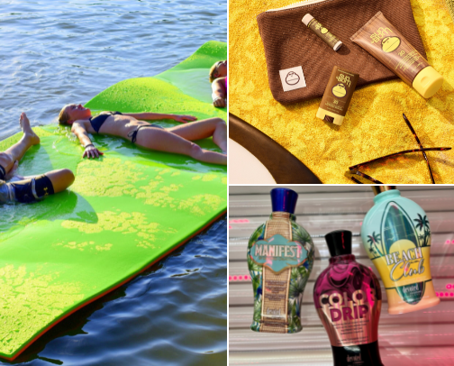 Lake, Boat or Beach essentials. cover photo collage