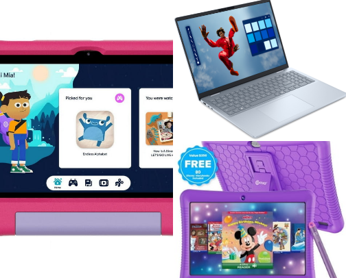 Electronics laptop, cell phone cover photo collage