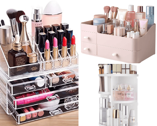 Makeup/skincare organizer cover photo collage