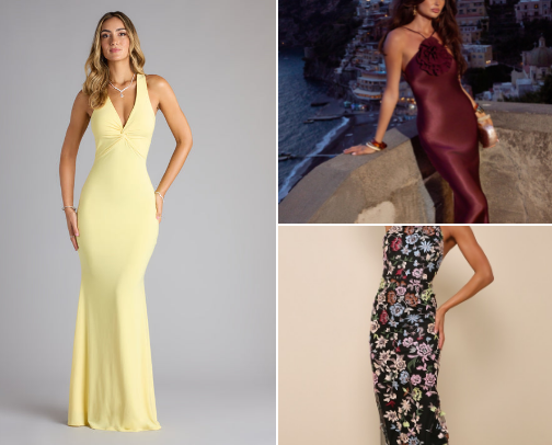 Affordable Wedding Guest Dresses ✨🪩 cover photo collage