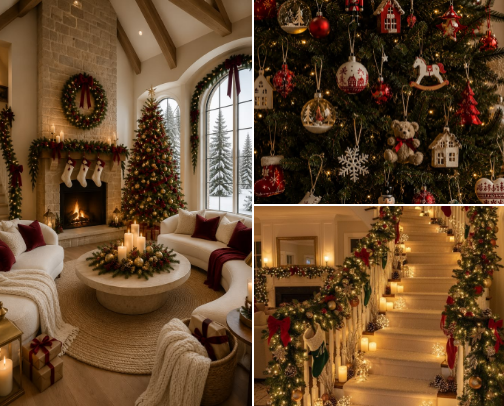 High-End Holiday Vibe on a Budget: Stylish Christmas Decor Under $25 cover photo collage