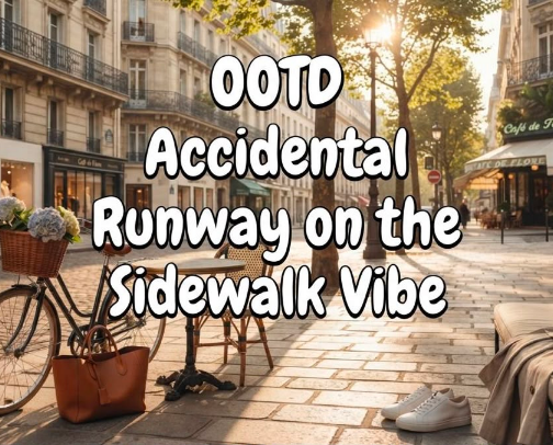 OOTD Accidental Runway on the Sidewalk Vibe cover photo collage