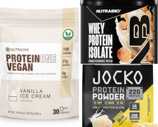 Protein Powders cover photo collage