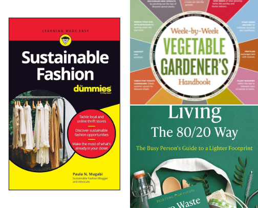 Sustainable Living  Library 📚 cover photo collage