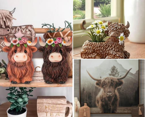 Highland Cow cover photo collage