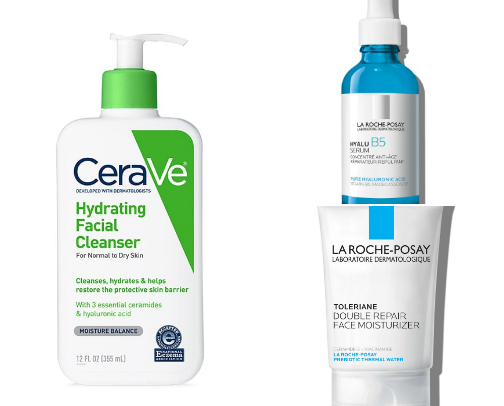Simple Skincare Routine for Sensitive Skin, Dry Climate & Occasional Acne cover photo collage