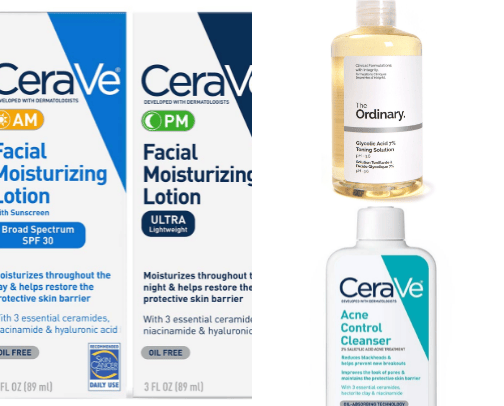 My Acne Skincare Routine cover photo collage