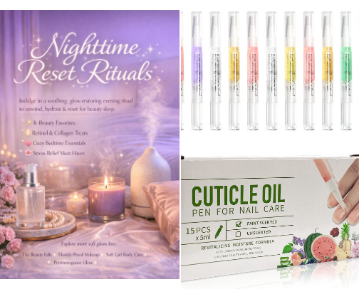 🌜NIGHTTIME RESET RITUALS💤 cover photo collage