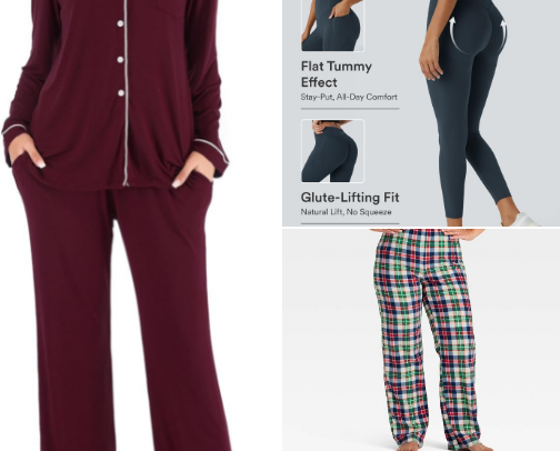 Favorite Loungewear/pjs cover photo collage