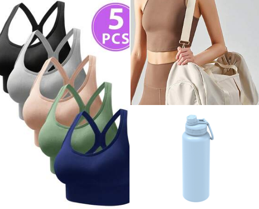 Gym & gym bag recs cover photo collage