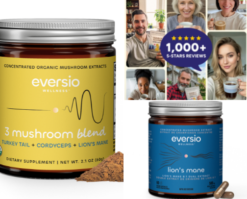 Mushroom Supplements & Coffee cover photo collage