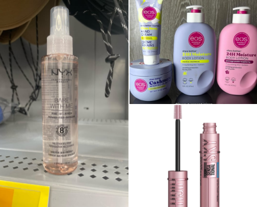 Beauty products cover photo collage