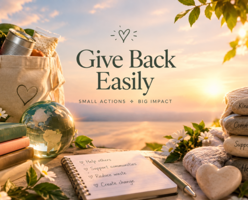 Give Back Easily cover photo collage