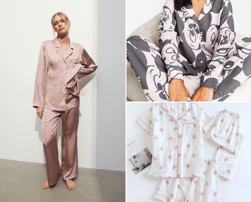 Women's pajamas💤🌙 cover photo collage