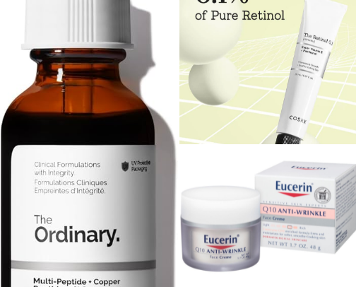 Night skin care routine cover photo collage